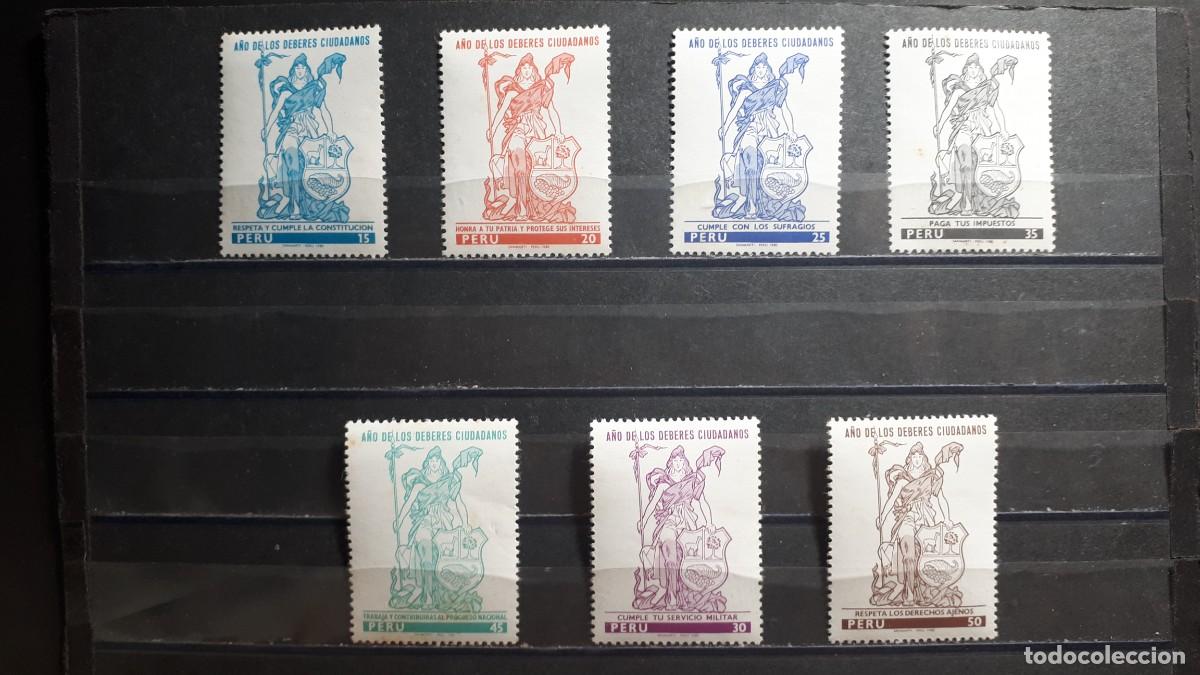 Sellos: PER&Uacute; . A&Ntilde;O 1980. **. YVERT 678/84 - Foto 1