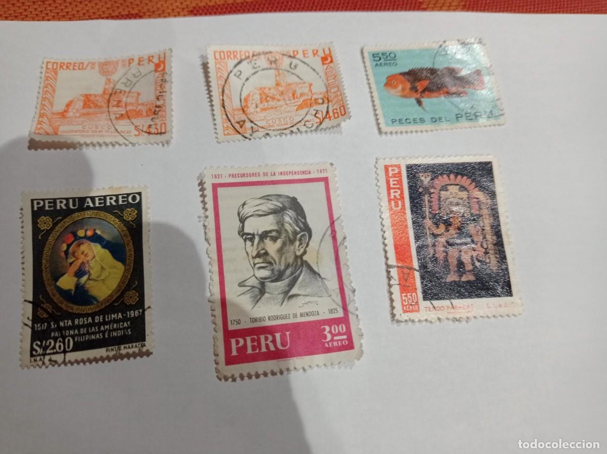Sellos: lote 6 sellos Peru usados - Foto 1