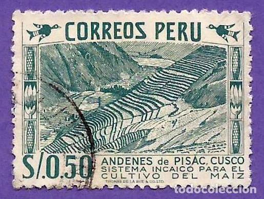 Sellos: Peru. 1953. Scott # 464a. Andenes de Pisac. Cusco - Foto 1