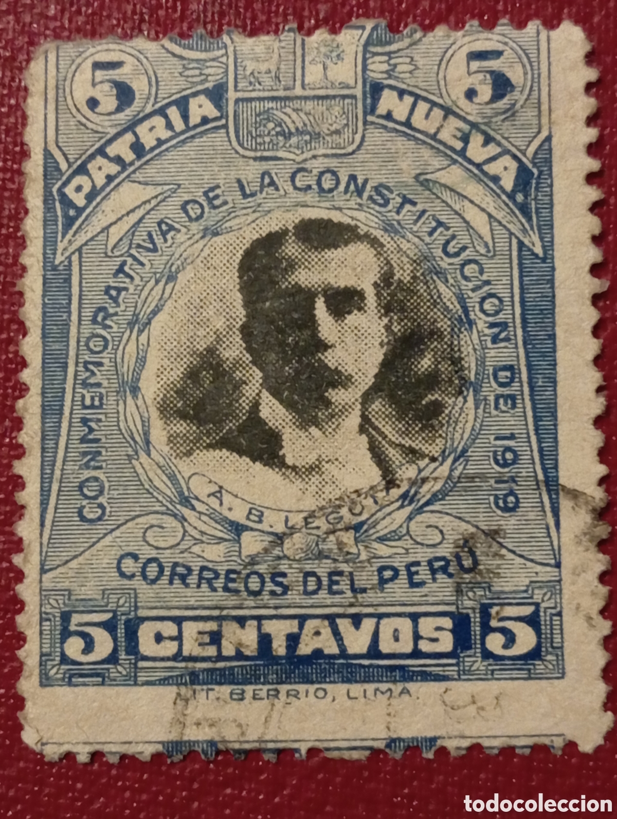 Sellos: Sello Per&uacute; A&ntilde;o: 1920 . 5 centavos - Foto 1