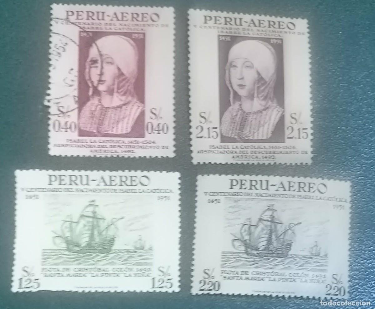 Sellos: PERU - Estampilla Sello Stamp - V Centenario Isabel La Catolica . Lote 2