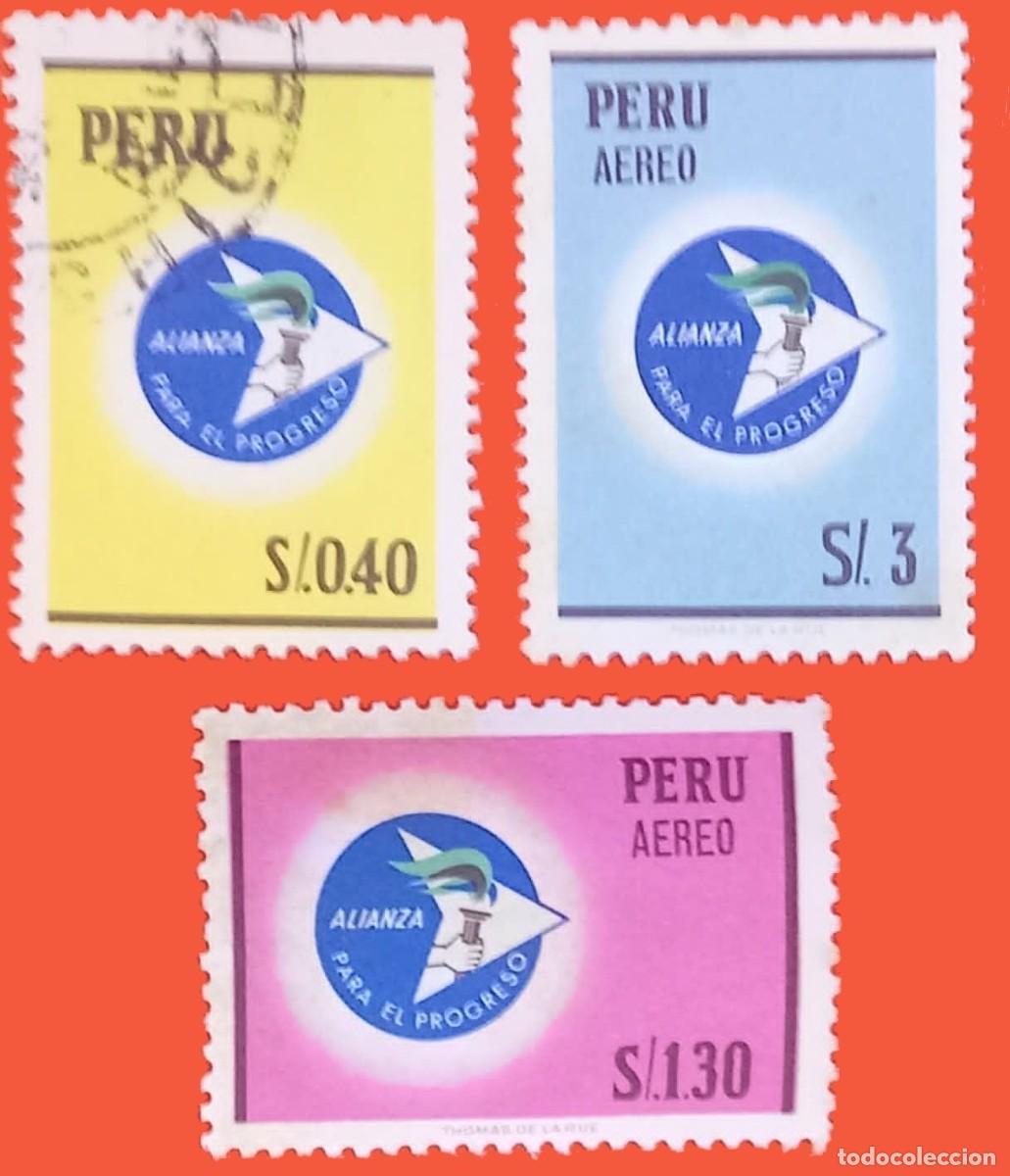 Sellos: PERU - Estampilla Sello Stamp - 1964 Alianza para el Progreso - Lote 3