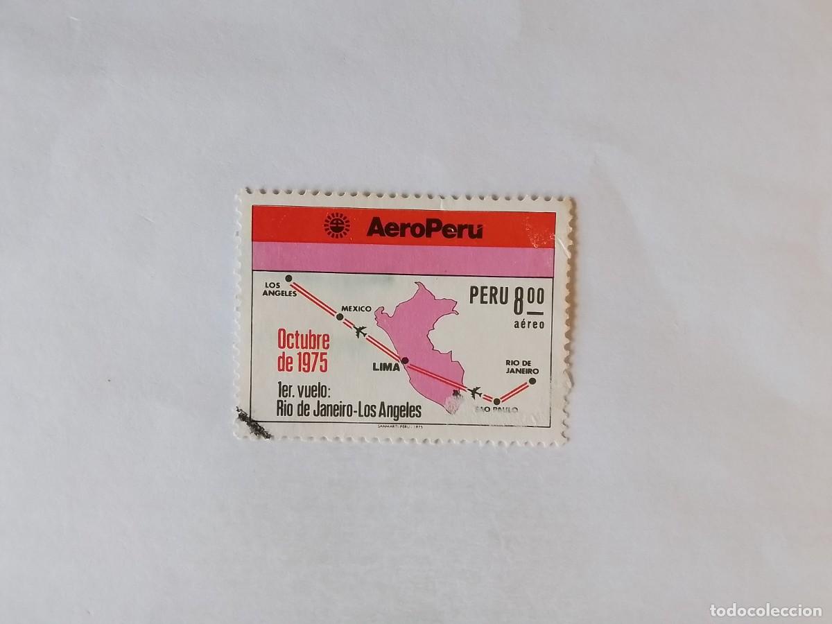Sellos: A&Ntilde;O 1975 PER&Uacute; SELLO USADO