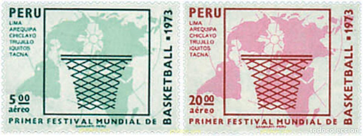 Timbres: 52508 MNH PERU 1973 1 TORNEO MUNDIAL DE BALONCESTO EN PERU