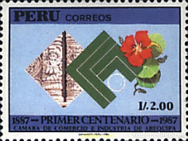 Francobolli: 94271 MNH PERU 1987 CENTENARIO DE LA FUNDACION DE LA CAMARA DE COMERCIO Y DE INDUSTRIA DE AREQUIPA