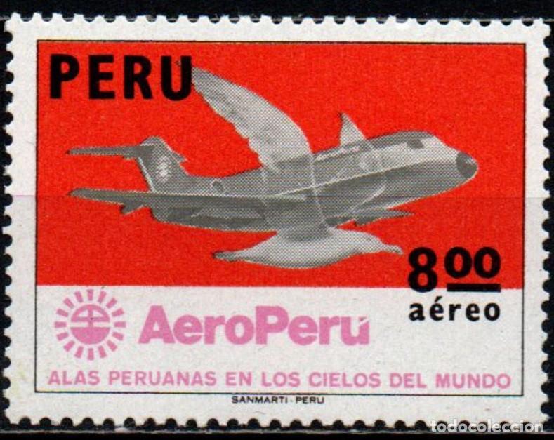 Stamps: PERU 1973 STAMP MNH ALAS PERUANAS EN LOS CIELOS PLANES AVIONES AVIACION AVIATION AVIONS FLUGZEUGE
