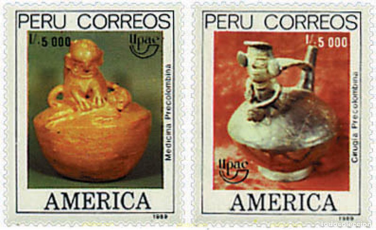 Stamps: 30833 MNH PERU 1989 AMERICA-UPAEP 1989 - PUEBLOS PRECOLOMBIANOS, USOS Y COSTUMBRES