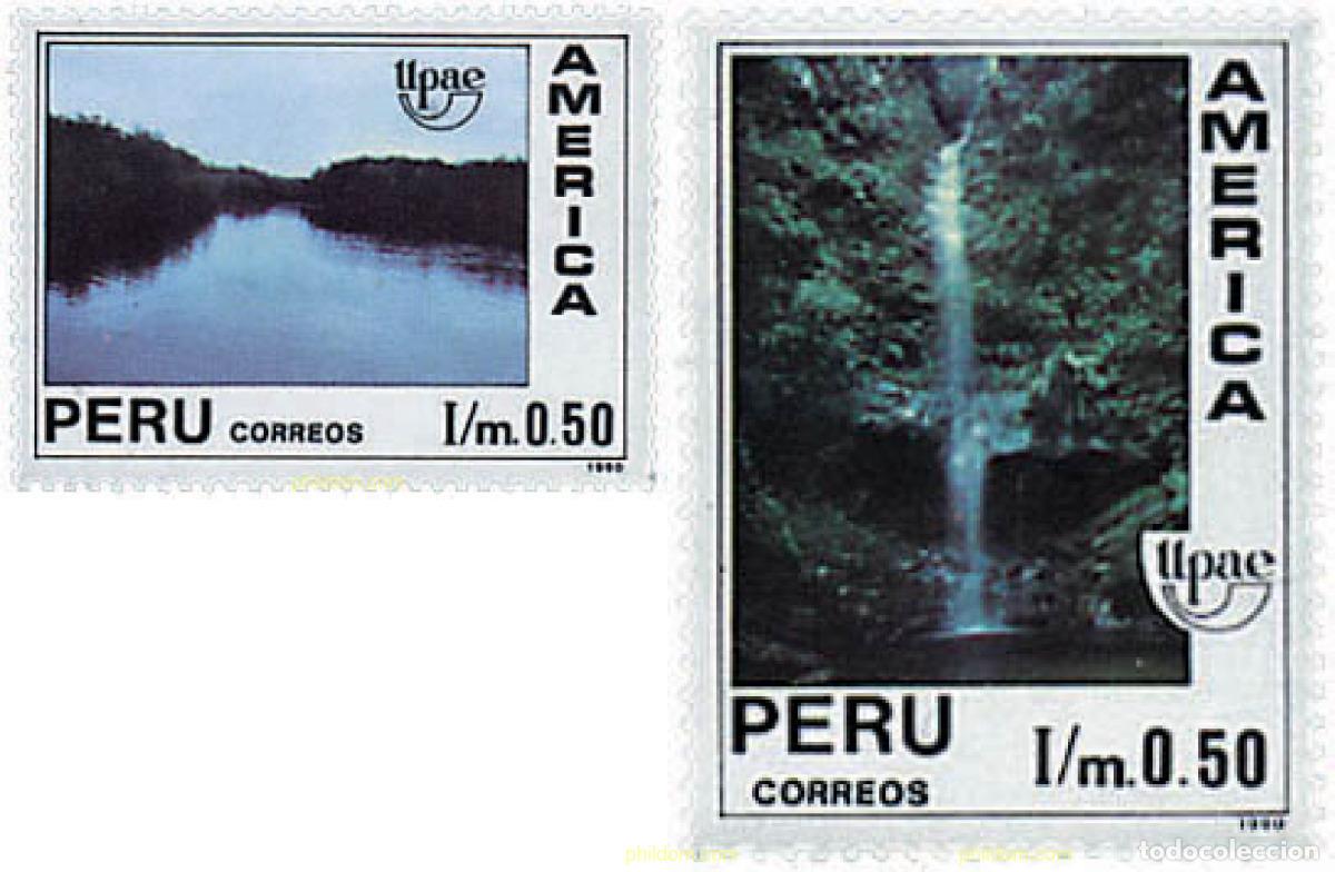 Stamps: 30989 MNH PERU 1991 AMERICA-UPAEP 1990 - EL MEDIO NATURAL QUE VIERON LOS DESCUBRIDORES