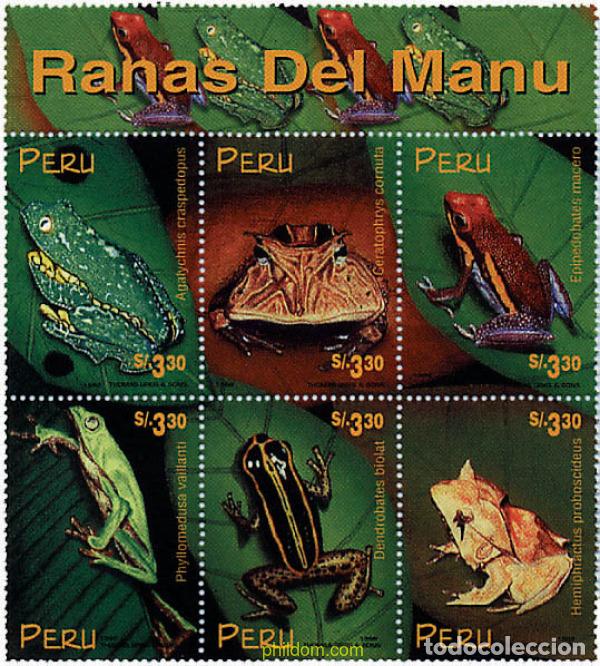 Sellos: 277460 MNH PERU 1998 RANAS DE MANU
