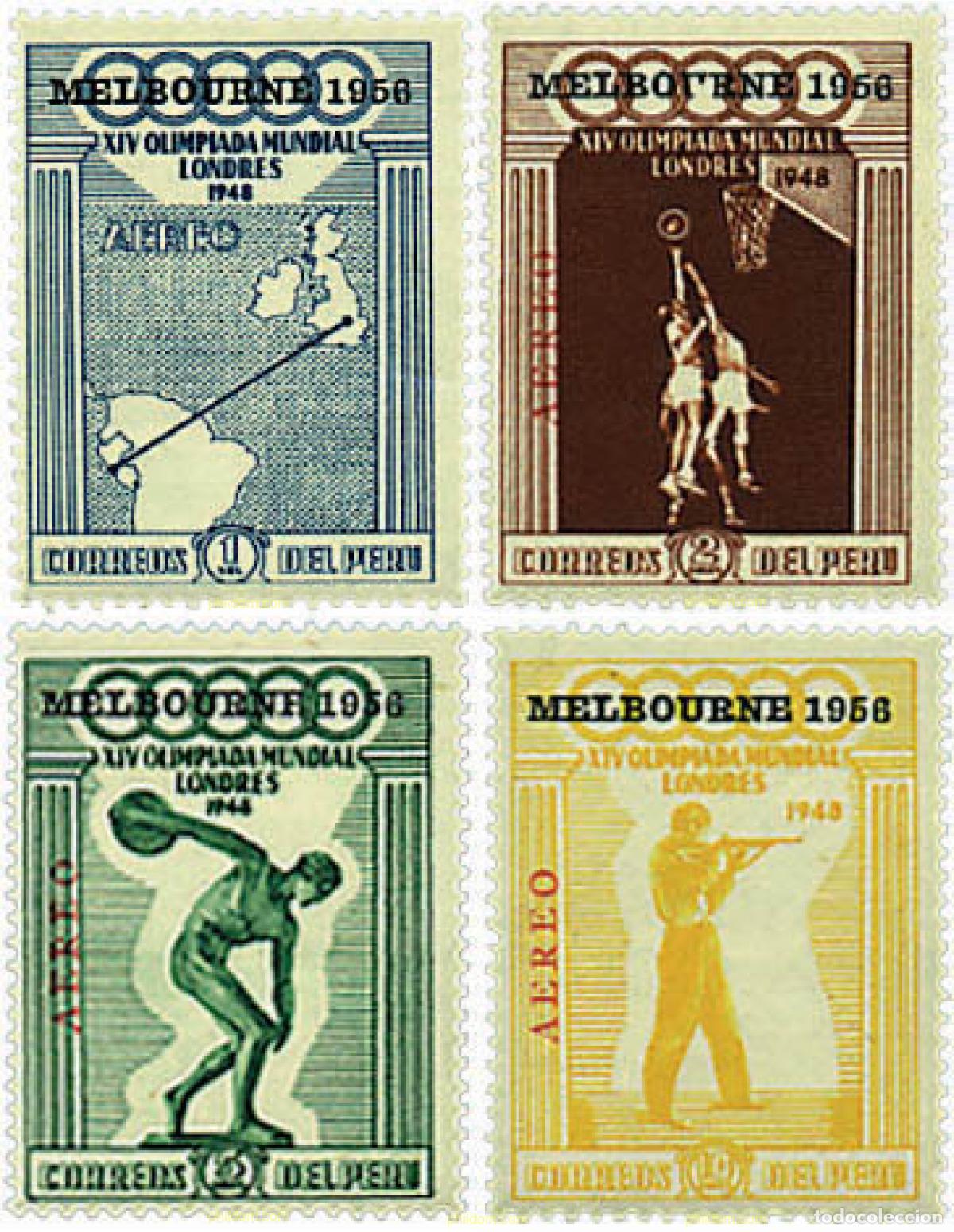Briefmarken: 54873 MNH PERU 1957 16 JUEGOS OLIMPICOS VERANO MELBOURNE 1956