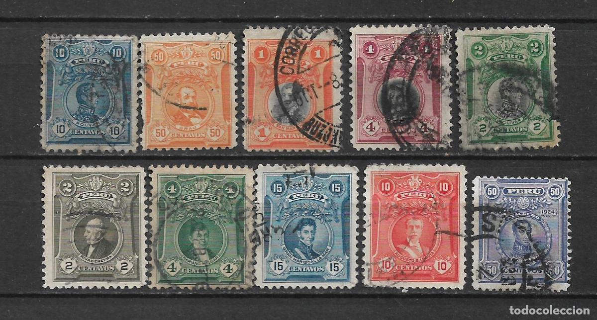 Sellos: peru lote 10 sellos usados - 5/2