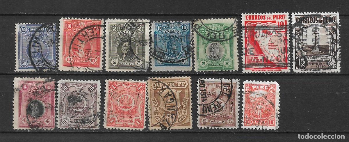 Sellos: peru lote 13 sellos usados - 5/2