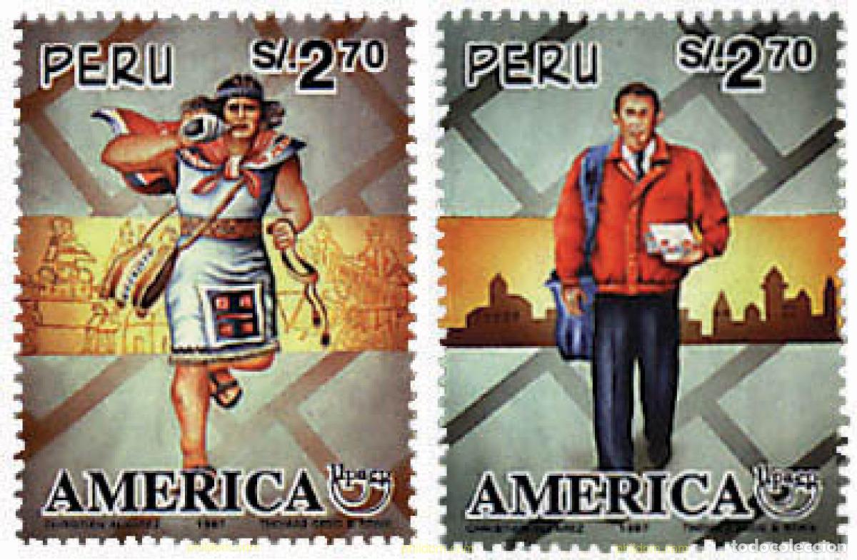 Sellos: 30987 MNH PERU 1997 AMERICA-UPAEP 1997 - EL CARTERO