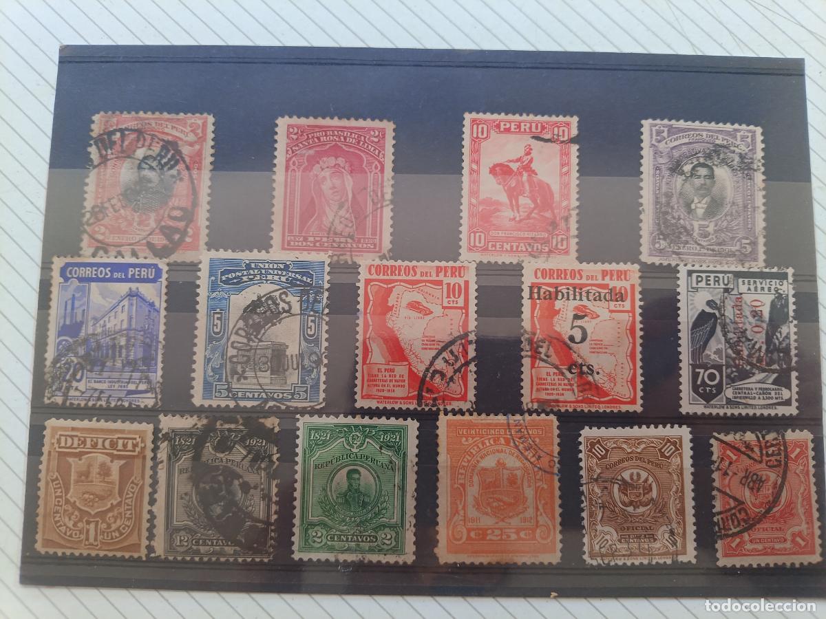 Sellos: Per&uacute;. Lote de sellos