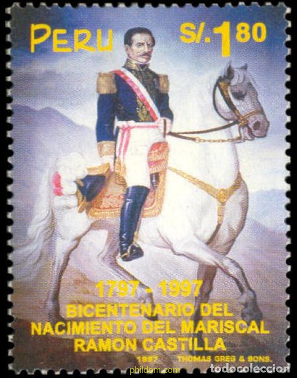 Sellos: 30335 MNH PERU 1997 BICENTENARIO DEL NACIMIENTO DEL MARISCAL R. CASTILLA.
