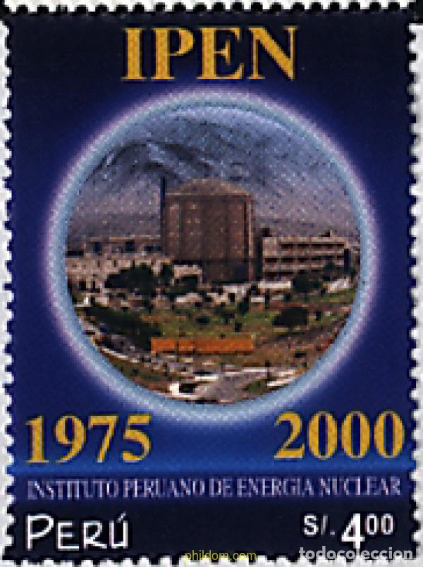 Sellos: 60566 MNH PERU 2000 25 ANIVERSARIO DEL INSTITUTO PERUANO DE ENERGIA NUCLEAR