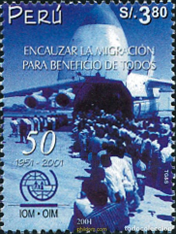 Briefmarken: 122412 MNH PERU 2002 50 ANIVERSARIO DE LA OIM