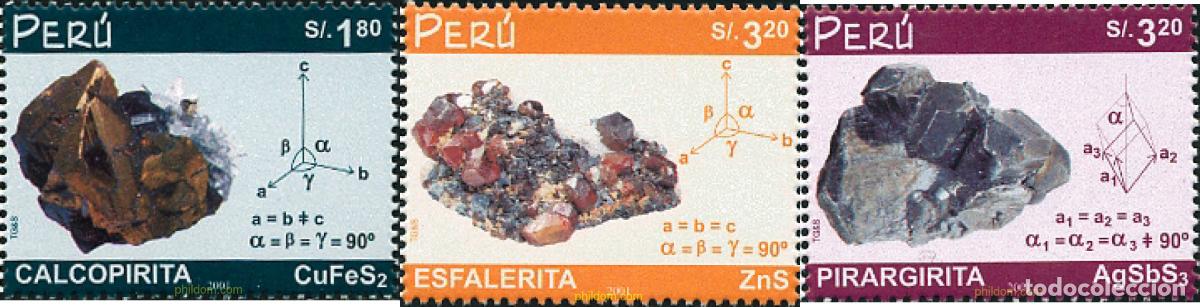 Briefmarken: 122427 MNH PERU 2002 MINERALES