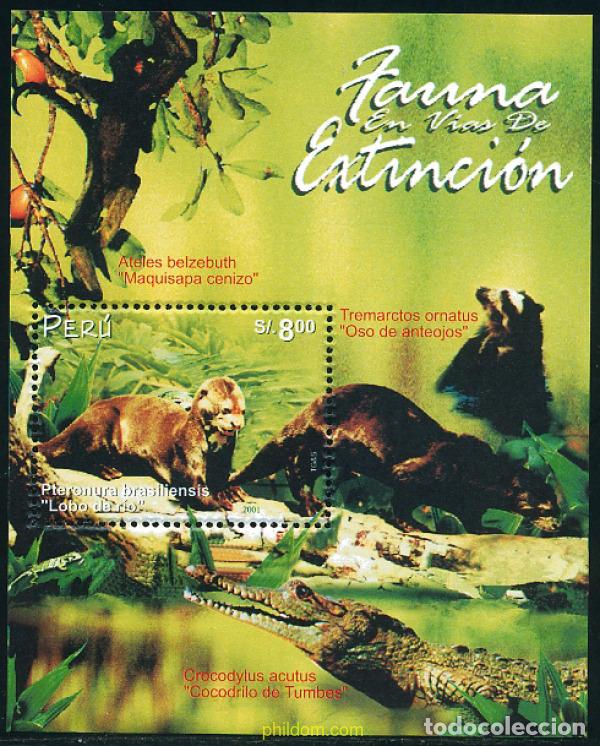 Briefmarken: 122430 MNH PERU 2002 FAUNA EN PELIGRO DE EXTINCION