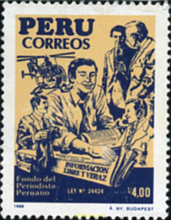 Sellos: 351444 MNH PERU 1988 PERIODISMO