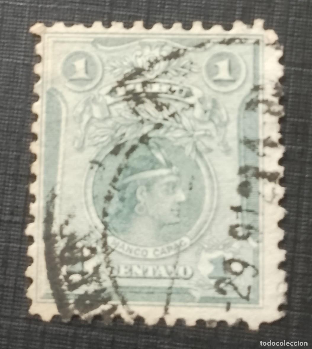 Sellos: 1 CENTAVO - A&Ntilde;O 1909-20 - MARCO CAPAC