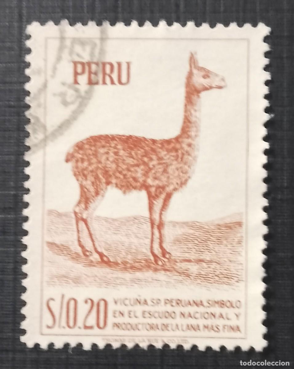 Sellos: V/F 0.20 FAUNA, VICU&Ntilde;A - - SIMBOLO EN EL ESCUDO NACIONAL, A&Ntilde;O 1966 - SC 497