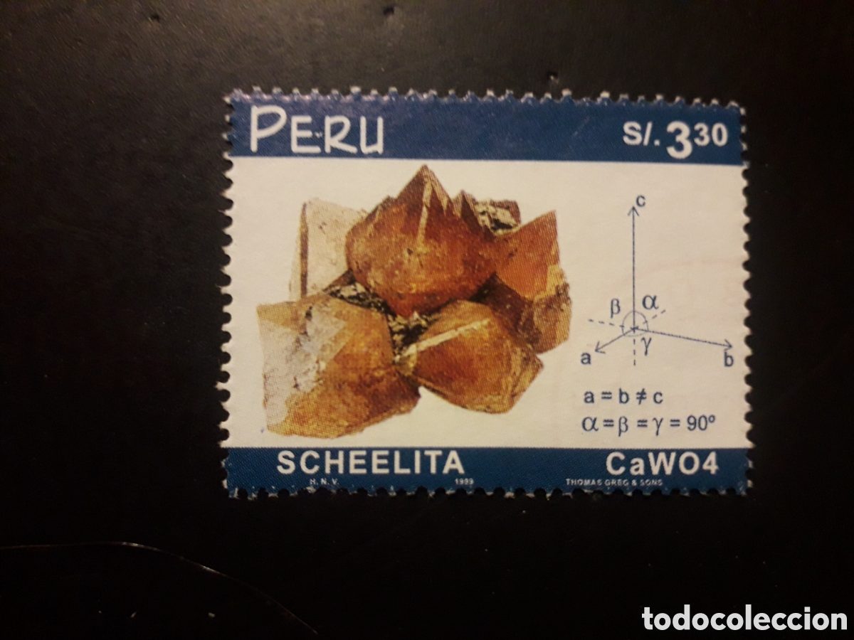 Sellos: PER&Uacute;, YVERT 1193 SELLO SUELTO USADO 1999 MINERALES, SCHEELITA, PEDIDO M&Iacute;NIMO 3&euro;