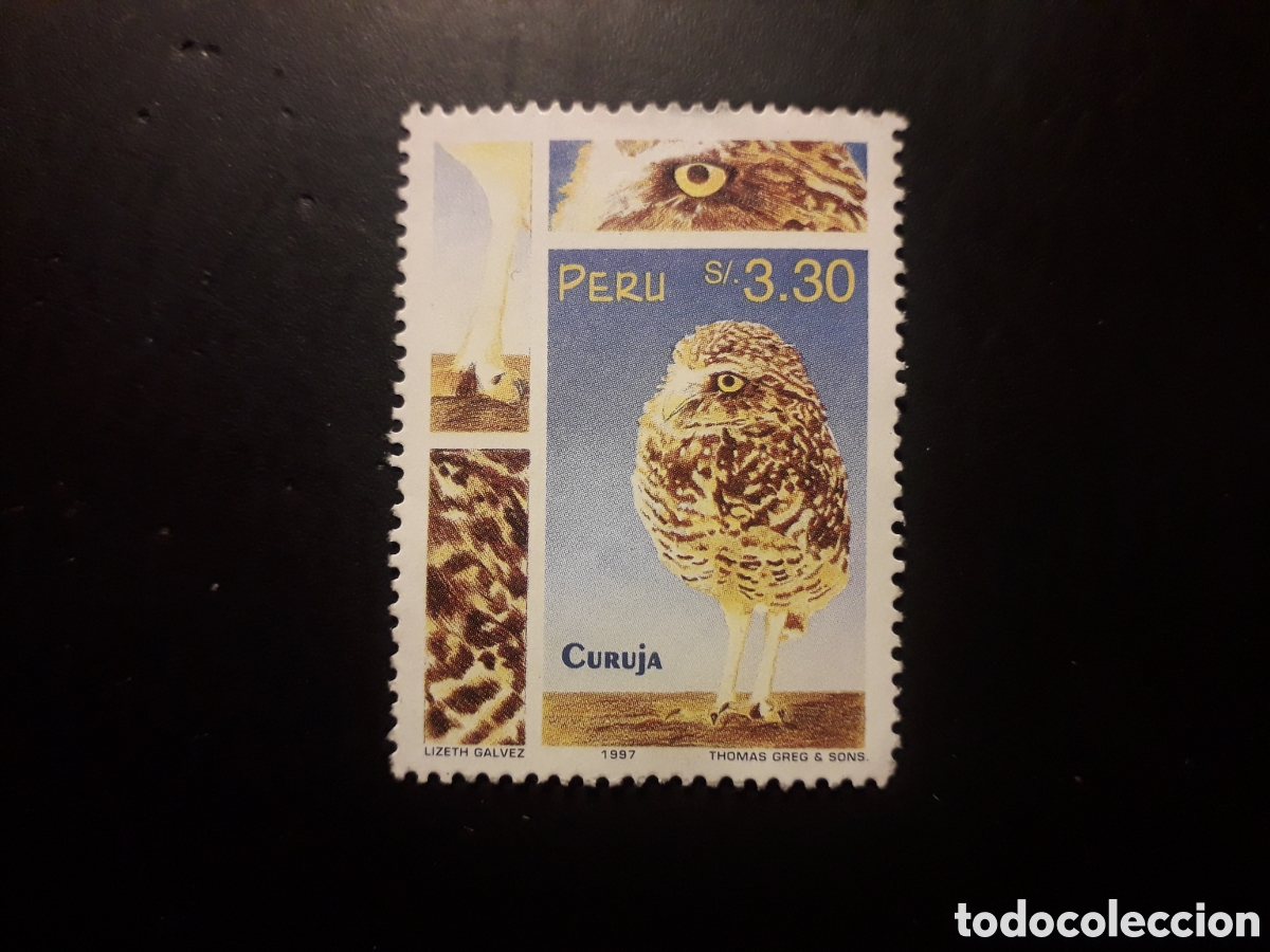 Sellos: PER&Uacute;, YVERT 1119 SELLO SUELTO USADO 1997 FAUNA AVES RAPACES, B&Uacute;HO PEDIDO M&Iacute;NIMO 3&euro;