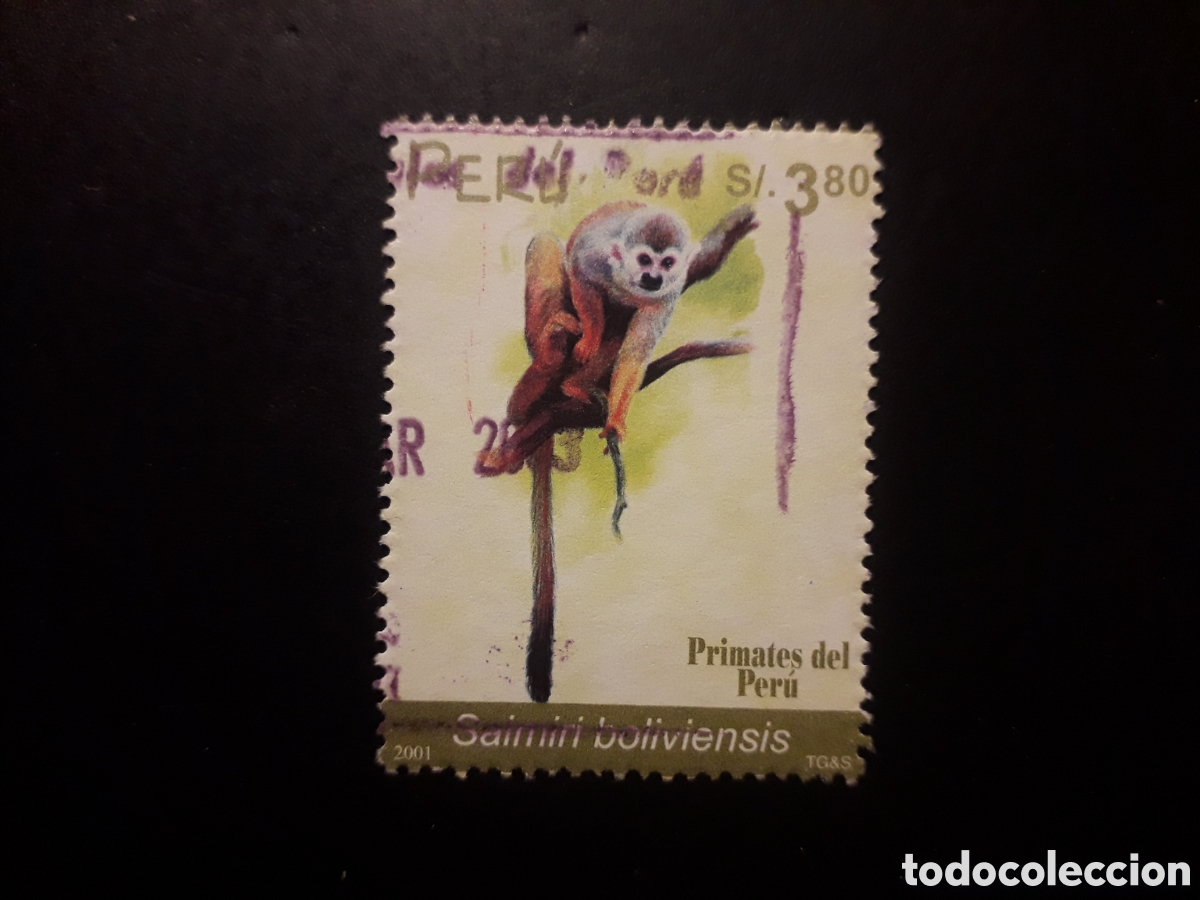 Sellos: PER&Uacute;, YVERT 1322 SELLO SUELTO USADO 2001 FAUNA MONO PEDIDO M&Iacute;NIMO 3&euro;