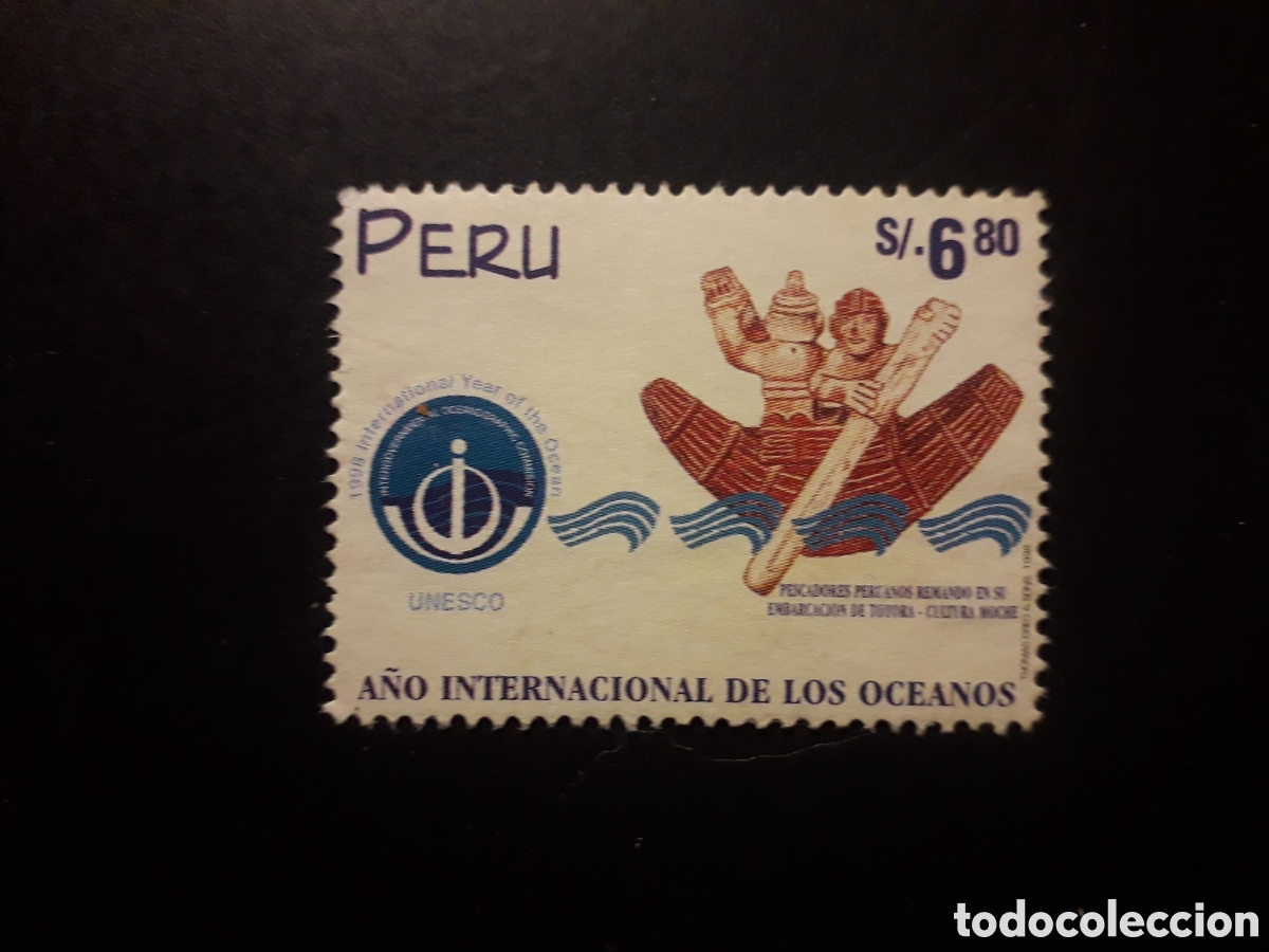 Sellos: PER&Uacute;, YVERT 1142 SERIE COMPLETA USADA 1998 OC&Eacute;ANOS, CULTURA MOCHE PEDIDO M&Iacute;NIMO 3&euro;