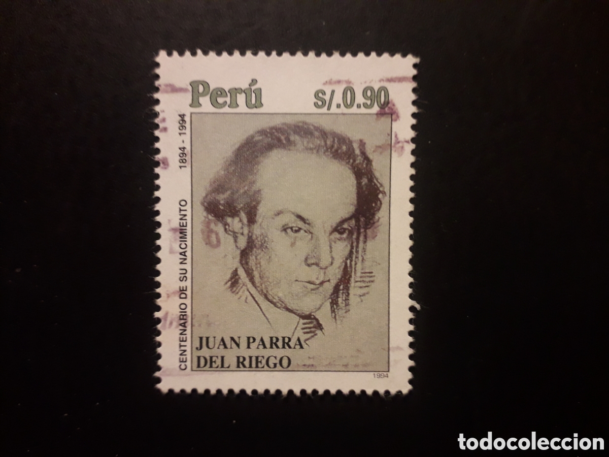 Sellos: PER&Uacute;, YVERT 1029 SERIE COMPLETA USADA 1995 LITERATURA POES&Iacute;A J PARRA DEL RIEGO PEDIDO M&Iacute;NIMO 3&euro;