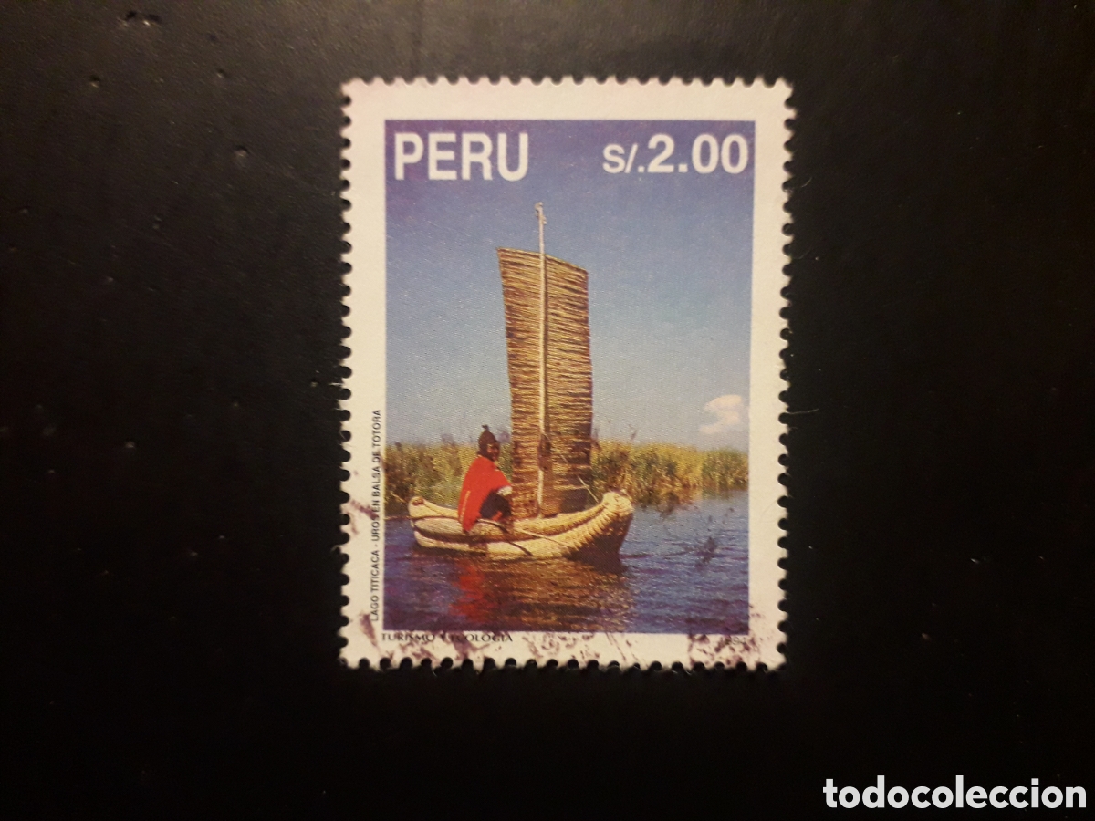 Sellos: PER&Uacute;, YVERT 1046 SERIE COMPLETA USADA 1995 LAGO TITICACA, TURISMO PEDIDO M&Iacute;NIMO 3&euro;