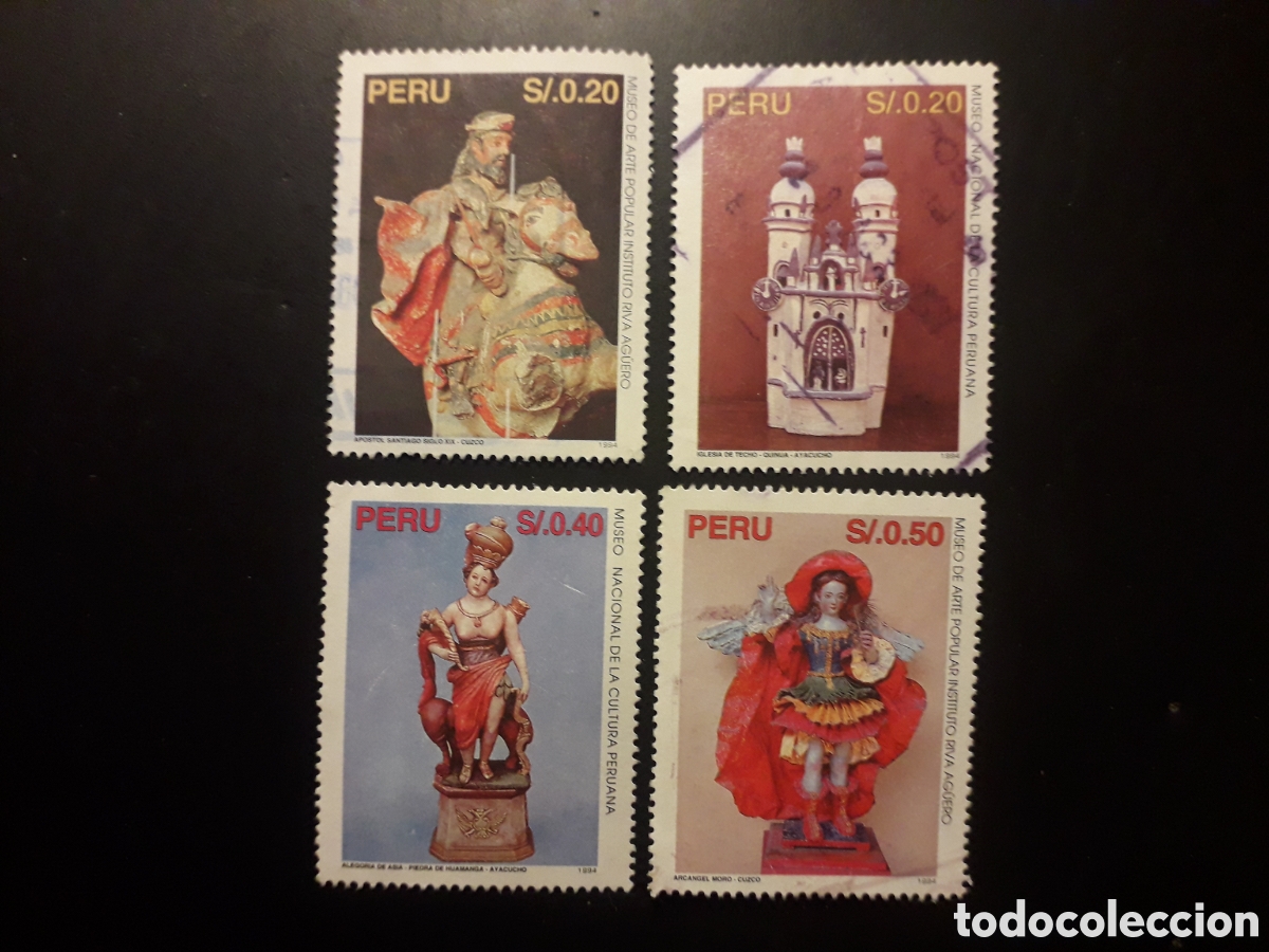 Sellos: PER&Uacute;, YVERT 1059/62 SERIE COMPLETA USADA 1995 ARTE, MUSEOS PERUANOS PEDIDO M&Iacute;NIMO 3&euro;