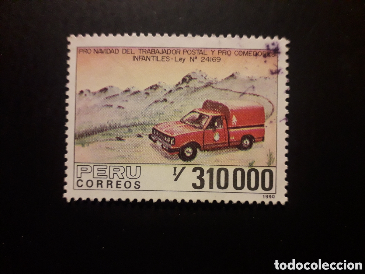 Sellos: PER&Uacute;, YVERT 944 SERIE COMPLETA USADA 1990 FURGONETA POSTAL PEDIDO M&Iacute;NIMO 3&euro;