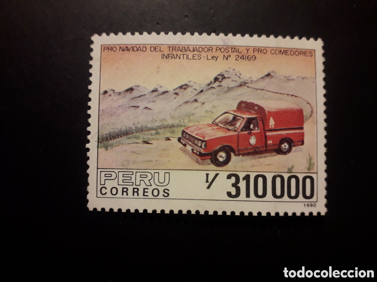 Sellos: PER&Uacute;, YVERT 944 SERIE COMPLETA USADA 1990 FURGONETA POSTAL PEDIDO M&Iacute;NIMO 3&euro;