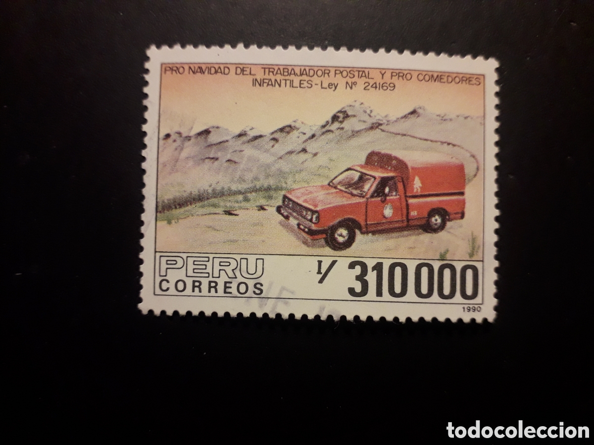 Sellos: PER&Uacute;, YVERT 944 SERIE COMPLETA USADA 1990 FURGONETA POSTAL PEDIDO M&Iacute;NIMO 3&euro;
