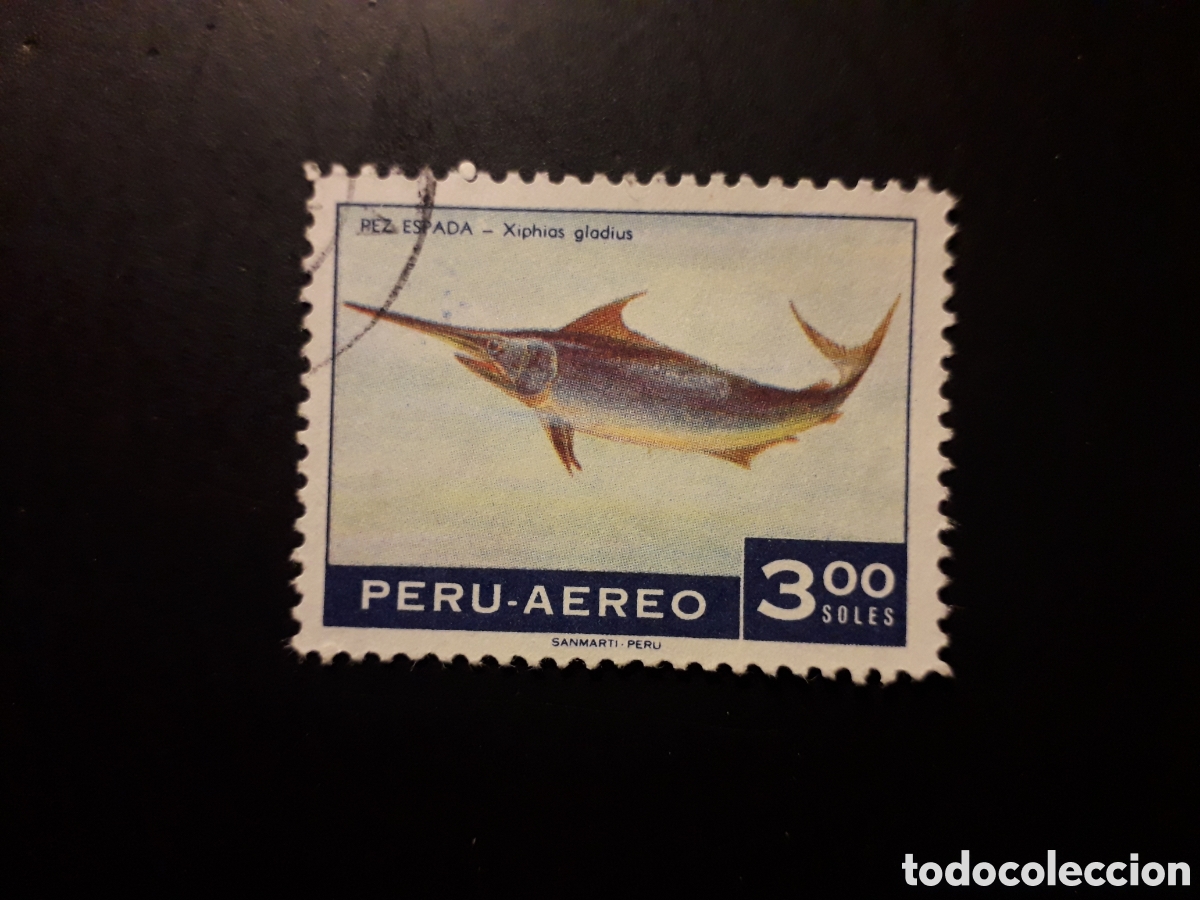 Sellos: PER&Uacute; YVERT A 264 SELLO SUELTO USADO 1970 FAUNA PECES PEDIDO M&Iacute;NIMO 3&euro;