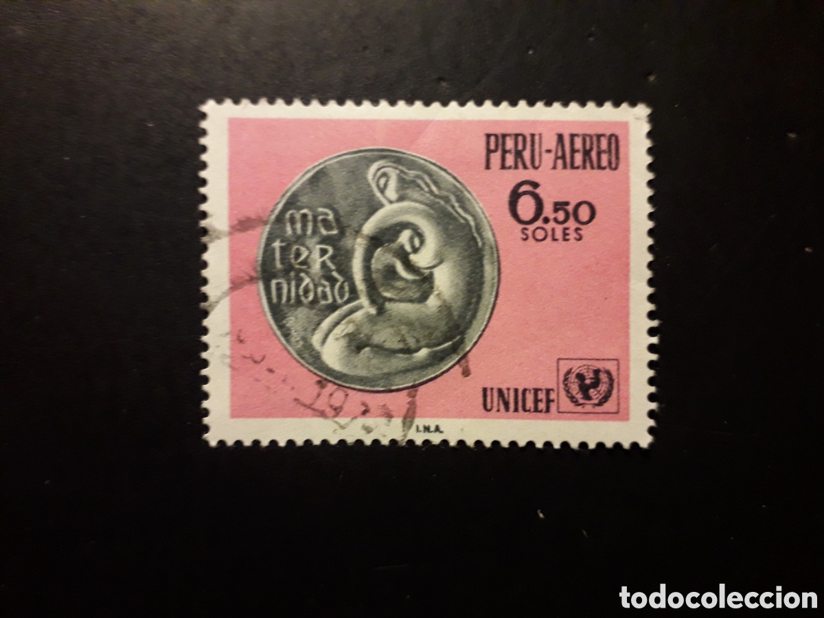 Sellos: PER&Uacute; YVERT A 258 SELLO SUELTO USADO 1970 UNICEF PEDIDO M&Iacute;NIMO 3&euro;