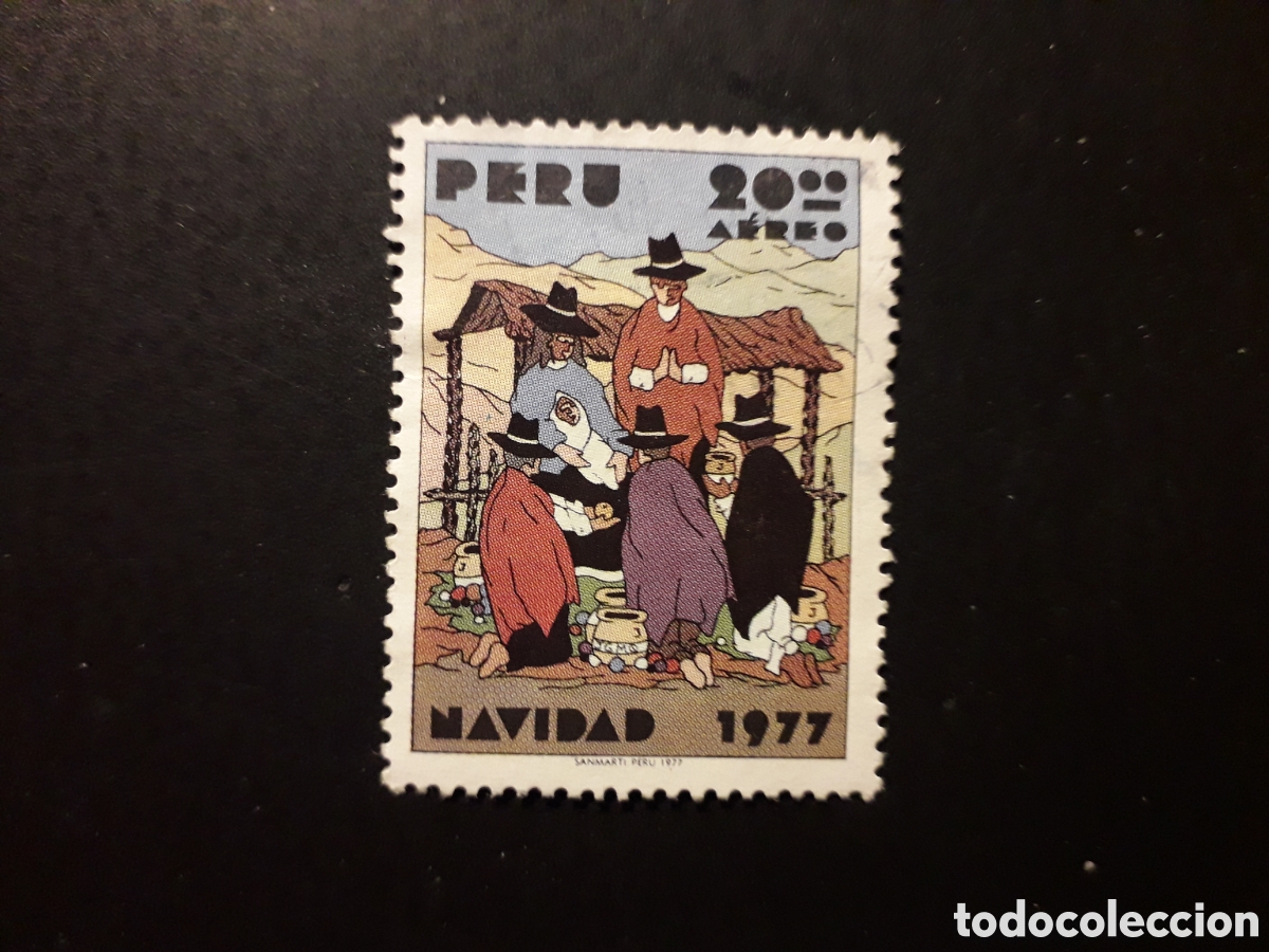 Sellos: PER&Uacute; YVERT A 453 SERIE COMPLETA USADA 1977 NAVIDAD PEDIDO M&Iacute;NIMO 3&euro;
