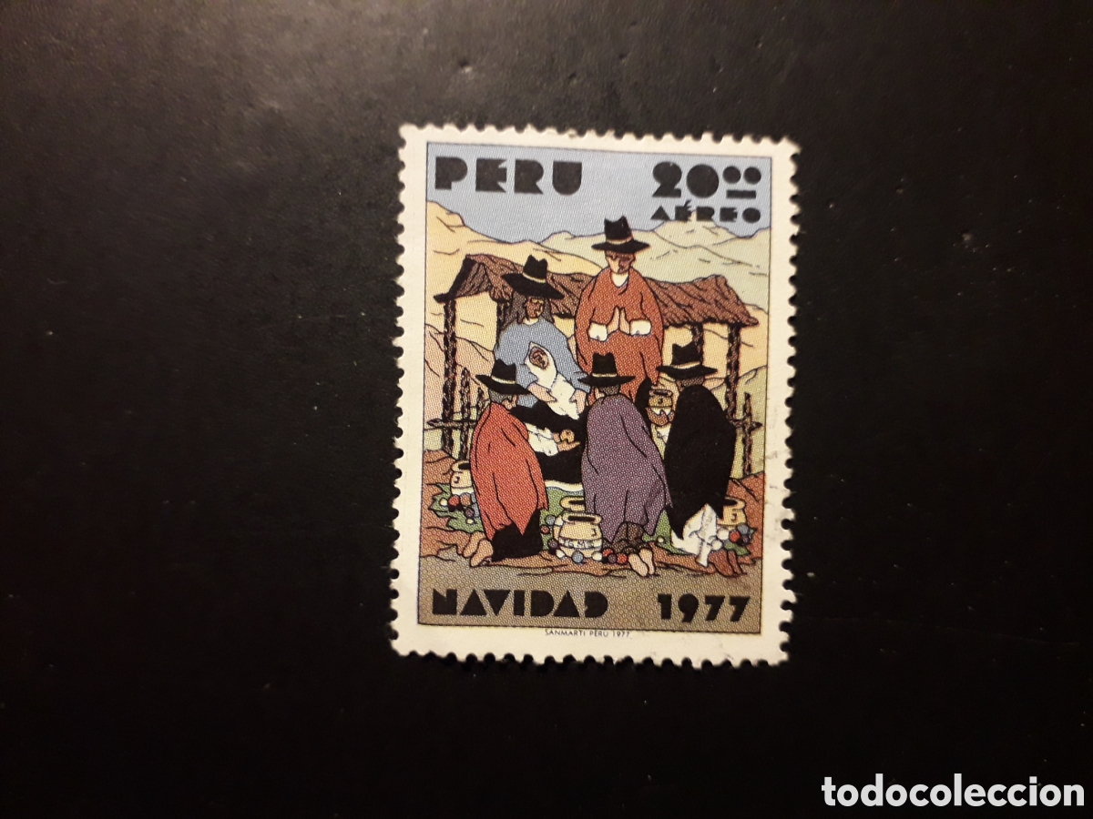 Sellos: PER&Uacute; YVERT A 453 SERIE COMPLETA USADA 1977 NAVIDAD PEDIDO M&Iacute;NIMO 3&euro;