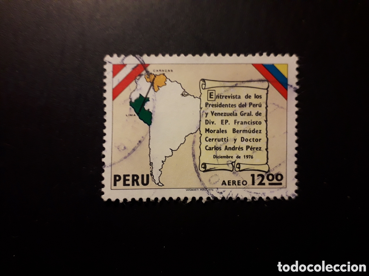 Sellos: PER&Uacute; YVERT A 439 SERIE COMPLETA USADA 1977 MAPAS PEDIDO M&Iacute;NIMO 3&euro;