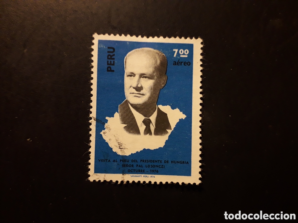 Sellos: PER&Uacute; YVERT A 425 SERIE COMPLETA USADA 1976 PAUL LOSONCZI, PRESIDENTE H&Uacute;NGARO MAPAS PEDIDO M&Iacute;NIMO 3&euro;