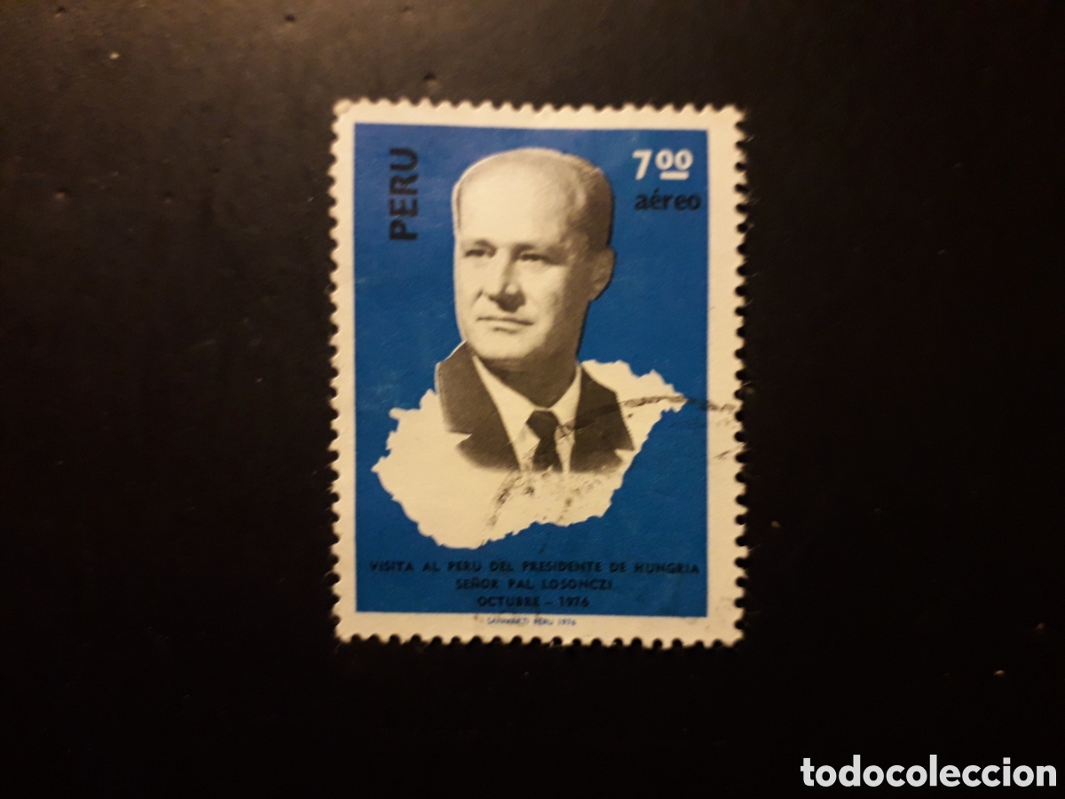 Sellos: PER&Uacute; YVERT A 425 SERIE COMPLETA USADA 1976 PAUL LOSONCZI, PRESIDENTE H&Uacute;NGARO MAPAS PEDIDO M&Iacute;NIMO 3&euro;