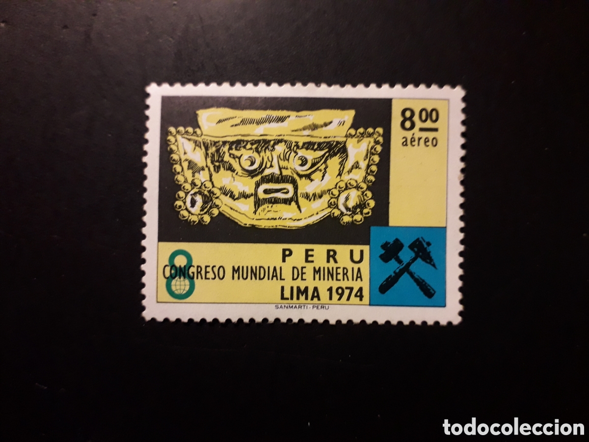 Sellos: PER&Uacute; YVERT A 397 SERIE COMPLETA USADA 1974 CONGRESO DE MINER&Iacute;A, MINAS PEDIDO M&Iacute;NIMO 3&euro;