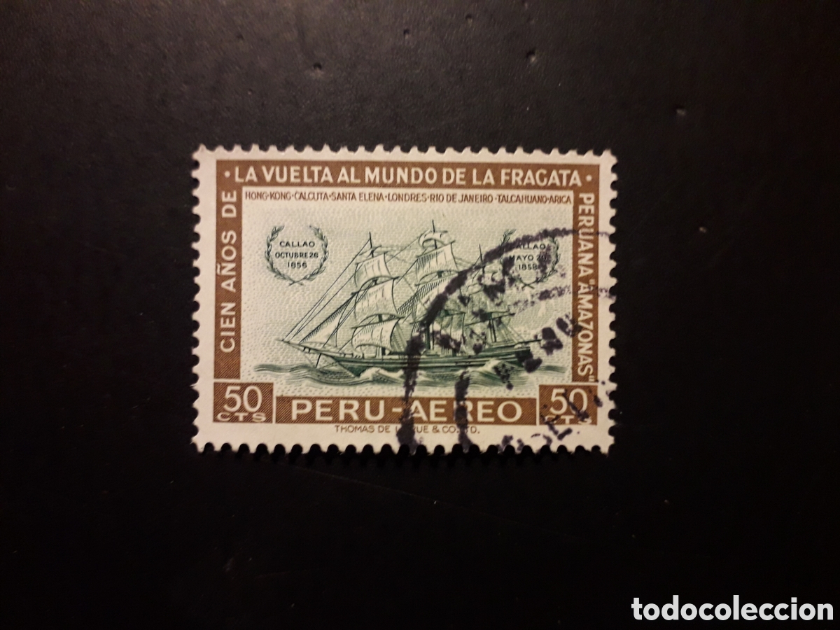 Sellos: PER&Uacute; YVERT A 163 SELLO SUELTO USADO 1961 BARCOS, FRAGATA AMAZONAS PEDIDO M&Iacute;NIMO 3&euro;