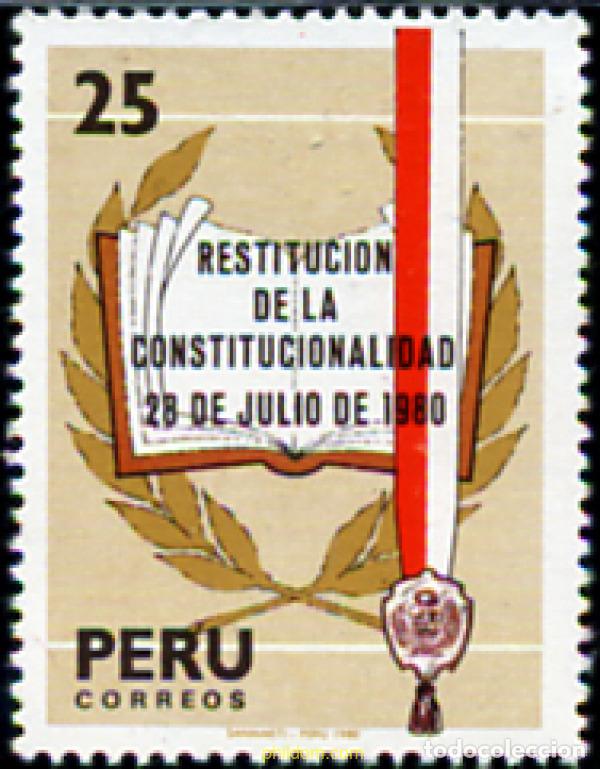 Sellos: 351298 MNH PERU 1981 RESTITUCION DE LA CONSTITUCIONALIDAD
