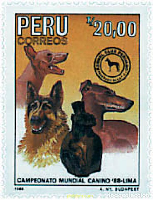 Sellos: 49779 MNH PERU 1988 CAMPEONATO MUNDIAL CANINO 88 EN LIMA
