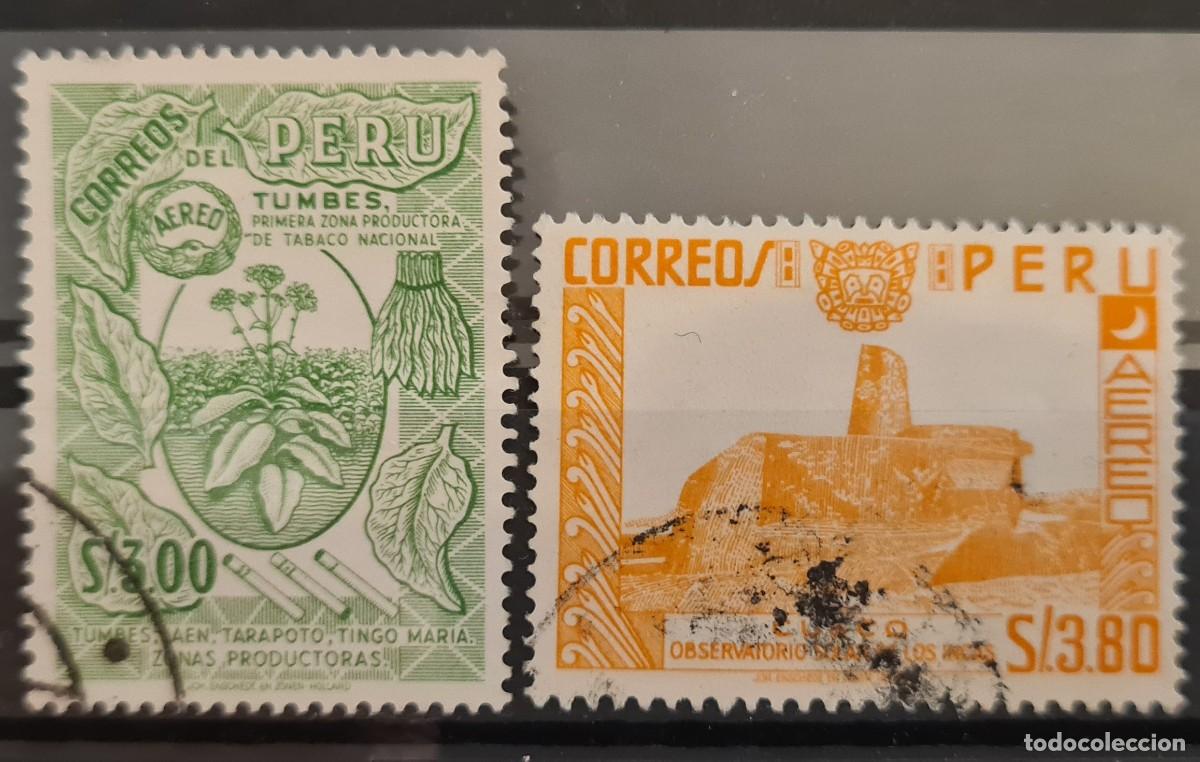 Briefmarken: Serie de sellos a&eacute;reos usados de Per&uacute; 1960: tipos de 1953