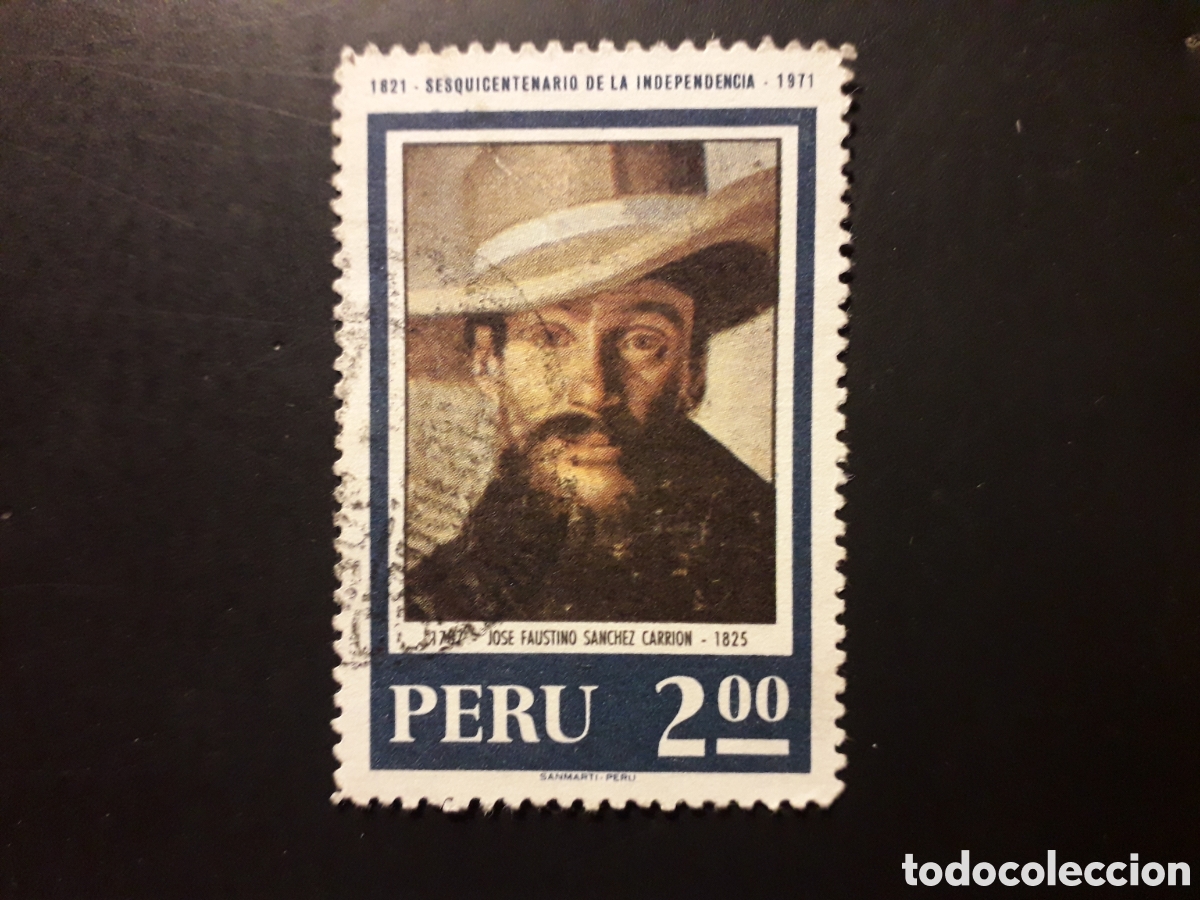 Sellos: PER&Uacute; YVERT 537 SELLO SUELTO USADO 1971 INDEPENDENCIA, PINTURAS PEDIDO M&Iacute;NIMO 3&euro;