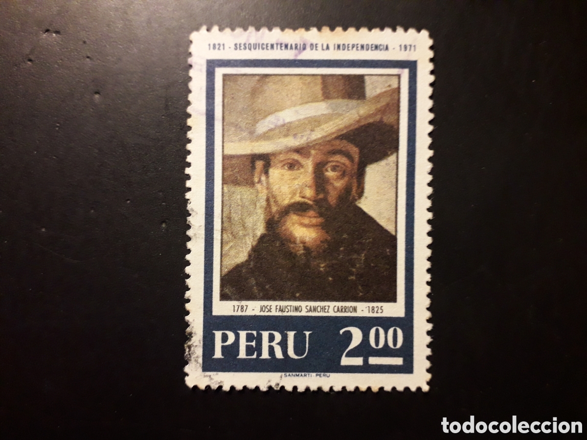 Sellos: PER&Uacute; YVERT 537 SELLO SUELTO USADO 1971 INDEPENDENCIA, PINTURAS PEDIDO M&Iacute;NIMO 3&euro;